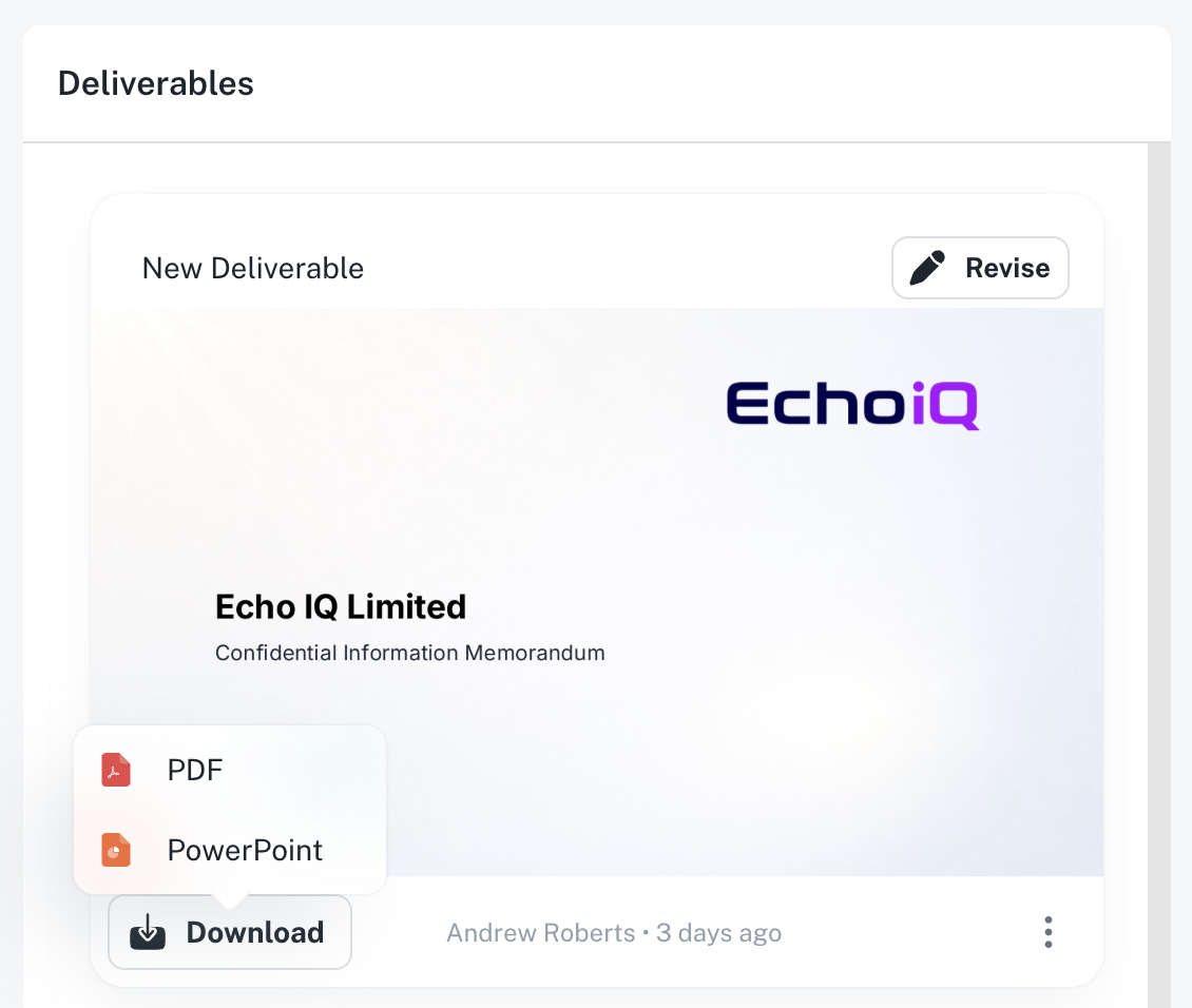 Download completed deck