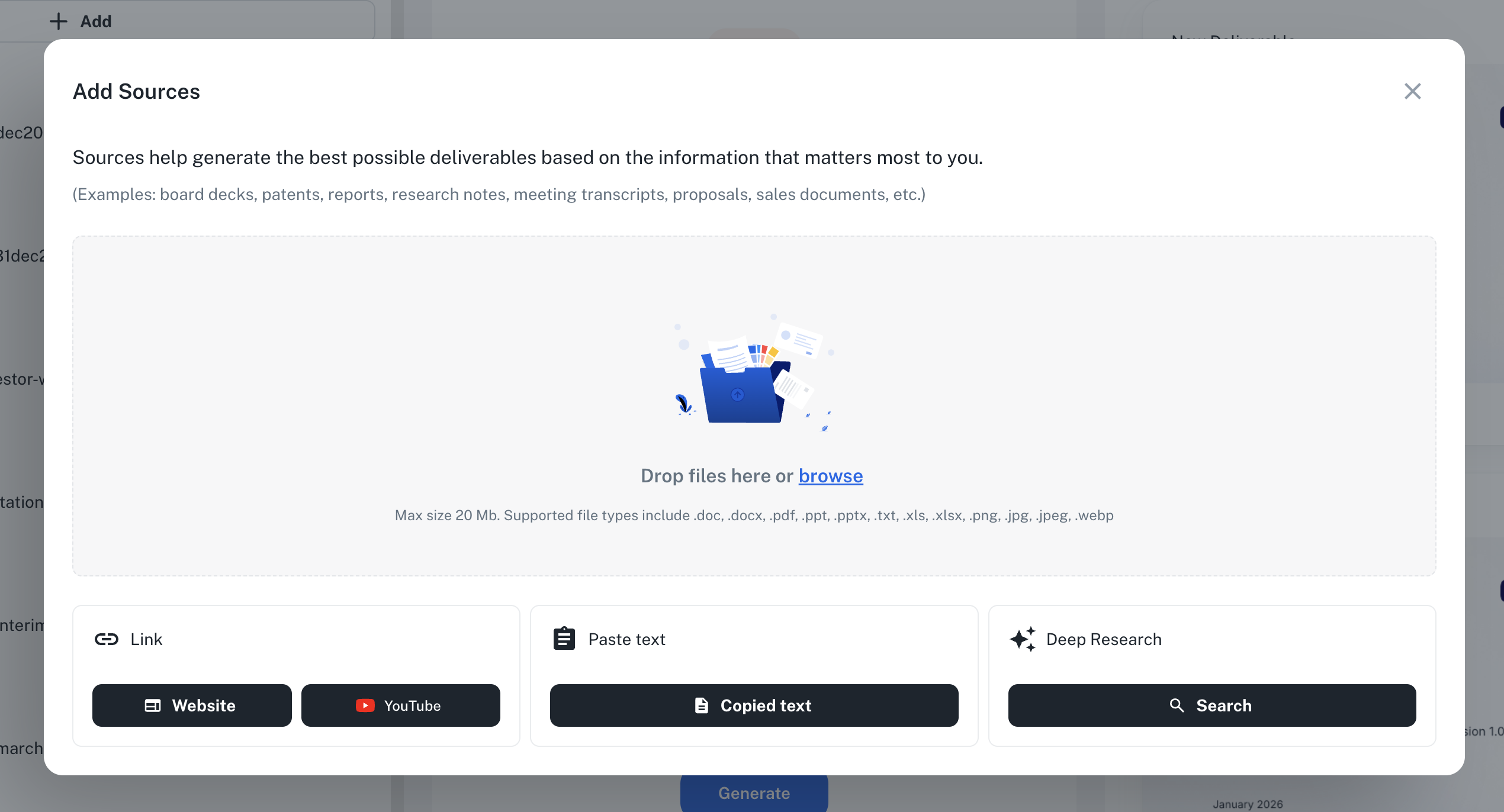 File upload drag and drop area