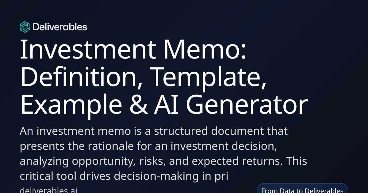 From Data to Drafts in Minutes