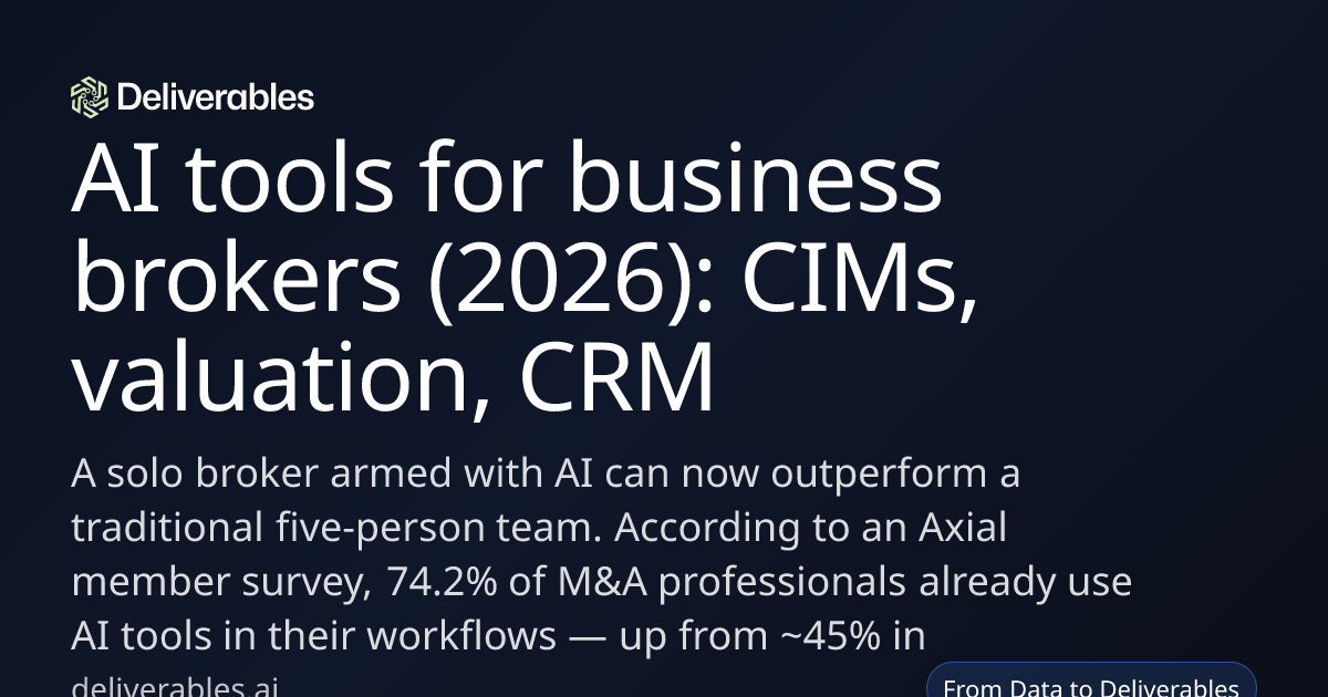 AI tools for IB pitchbooks and CIMs: 2026 comparison